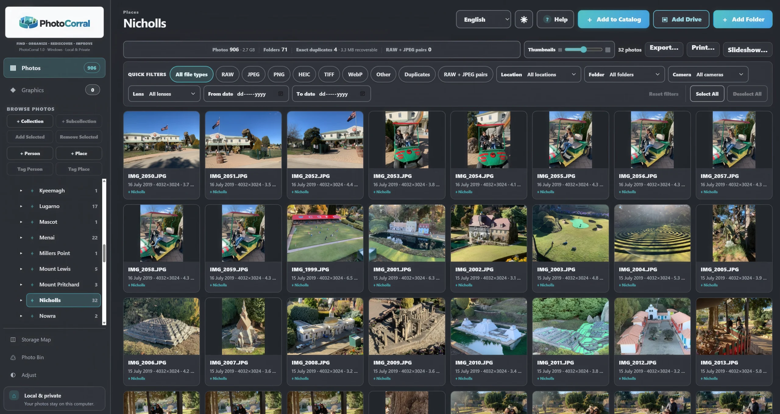 Find photos by location on Windows using GPS metadata